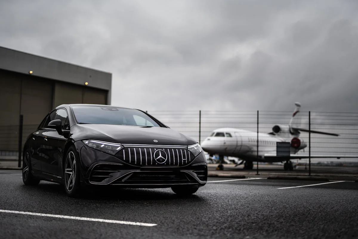 Front view of the Mercedes-Benz EQS