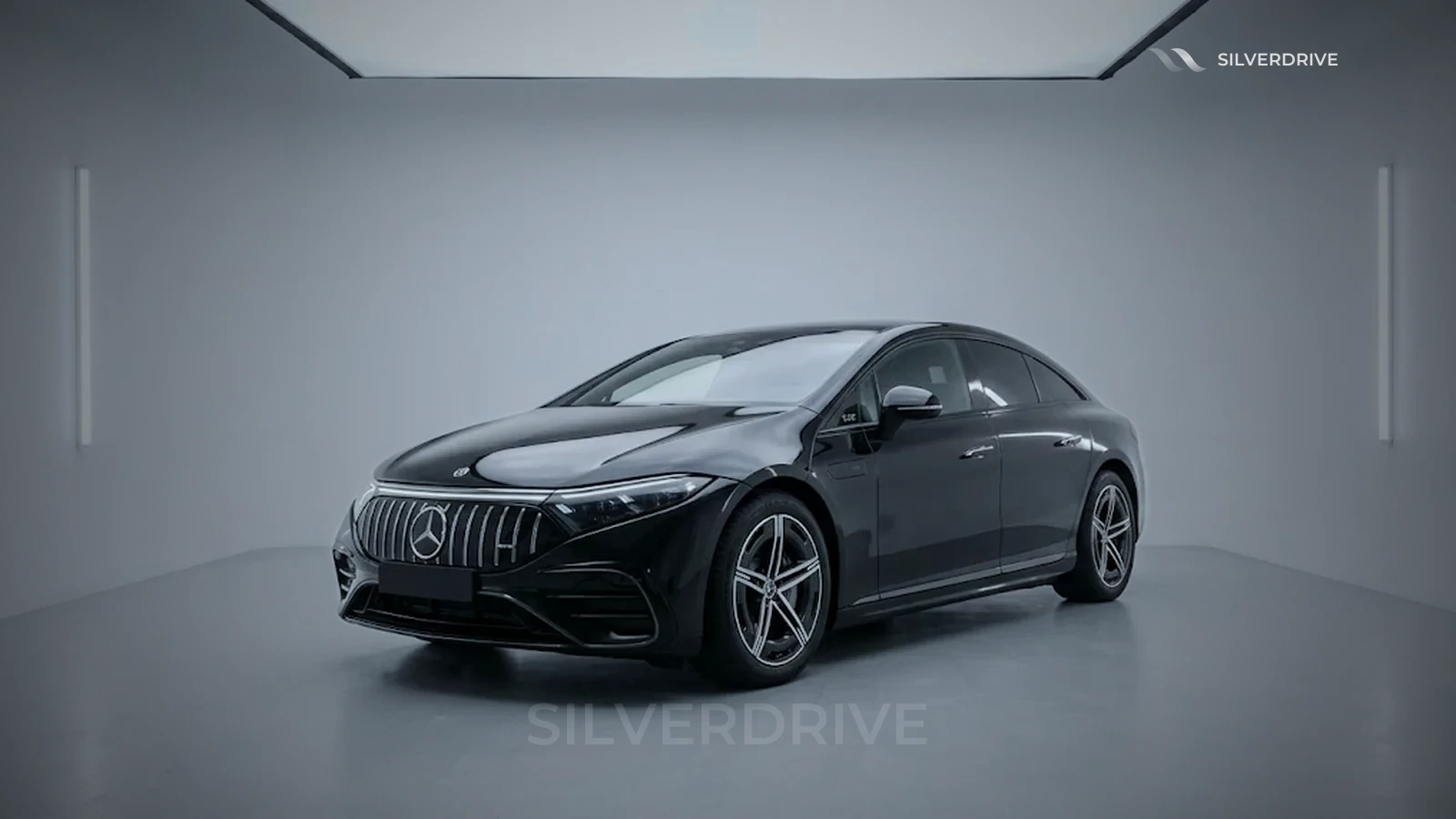 Mercedes EQS, chauffeur driven by SilverDrive