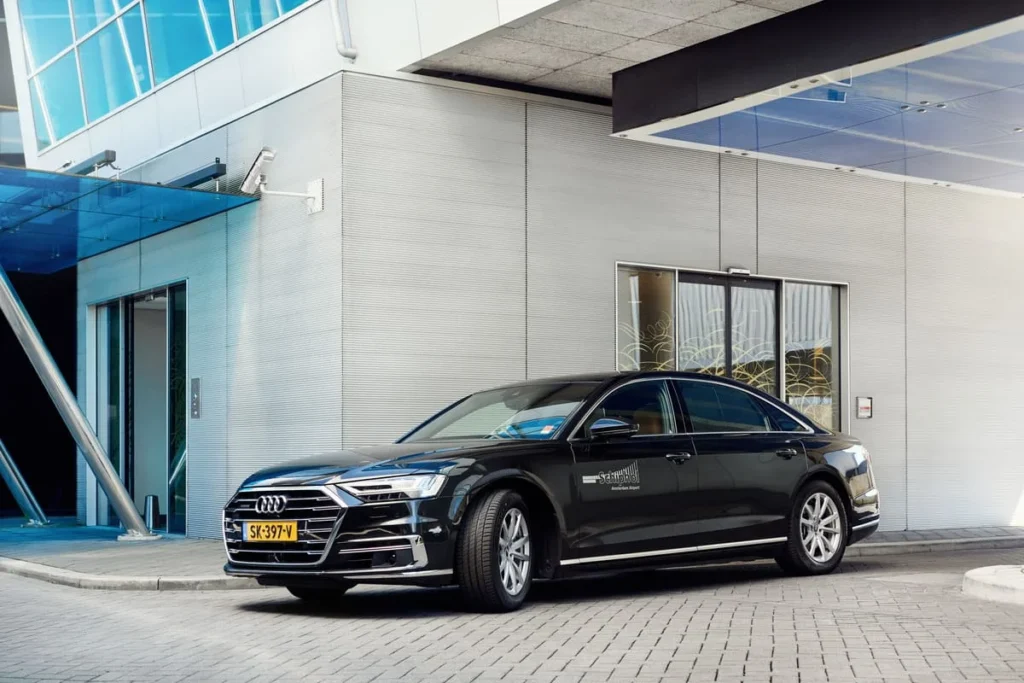 Audi chauffeur service on schiphol vip centre