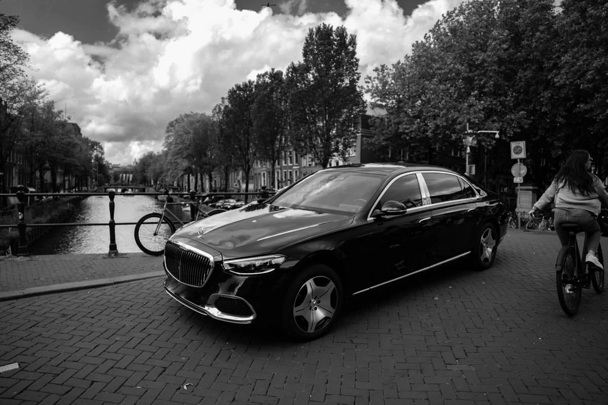 Maybach Chauffeur Service in amsterdam canals